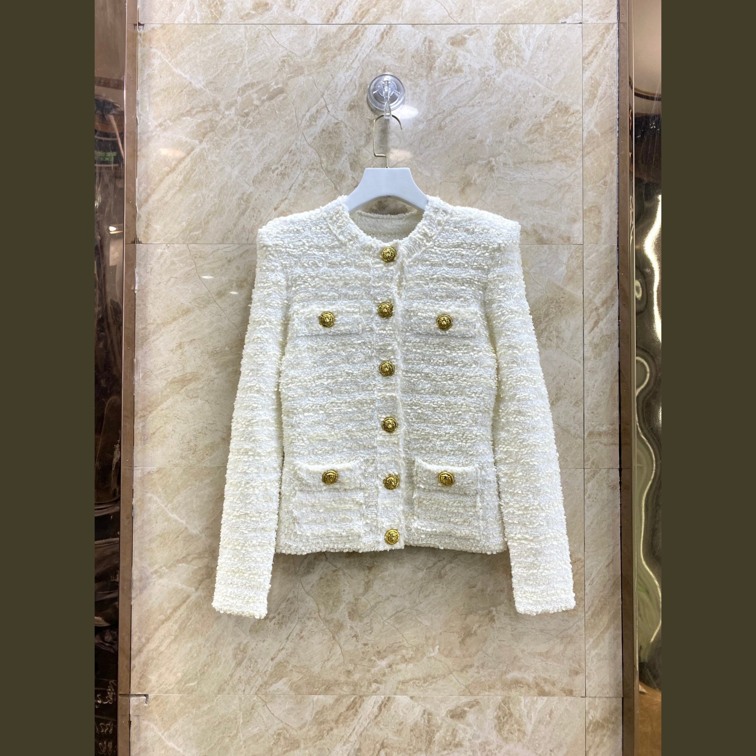 balmain tweed cropped jacket